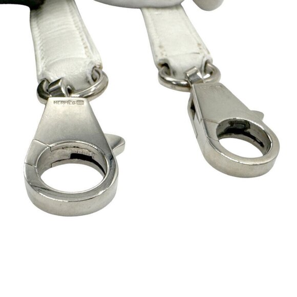 Auth HERMES Shoulder strap white Taurillon Clemence z2956 - Picture 8 of 9